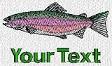 Personalized custom embroidered trout fishing shirt