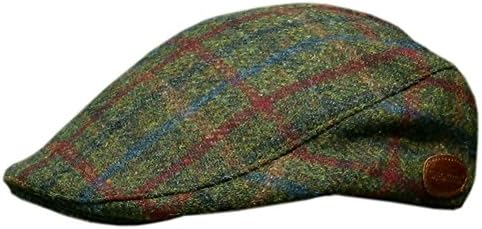 Harris Tweed Hat, 100% Authentic, Traditional Flat Cap Style, Plaid, Large