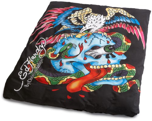 Ed Hardy 10370700 Bettbezug 160 x 210 cm, Motiv: Battle, 100% Baumwolle