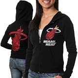 NBA Miami Heat Ladies On Court Full Zip Hoodie Sweatshirt - Black