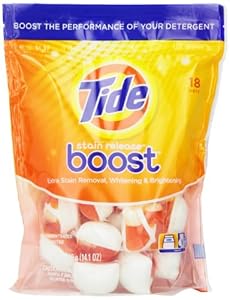 Tide Boost Duo Pac In-Wash Booster 18 Count  (Pack of 4)