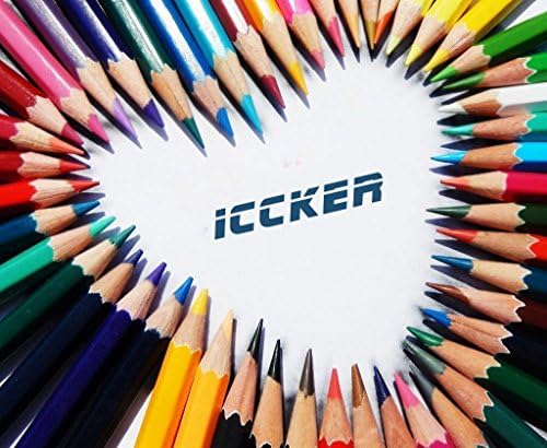 72 colored pencils set ICCKER 72-Colored Drawing Pencils for Artist Sketch/ Adult Secret Garden Coloring Book/ Kids Artist Writing/ Manga Artwork (72 oil pencils )