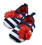 （ワボーズ） Waboats 赤ちゃん ベビー シューズ 可愛い ストライプ フラワー飾り 柔らかい靴底　ファーストシューズ 上履き　子供 靴　子供用歩行靴　出産お祝い ピクチャー 13