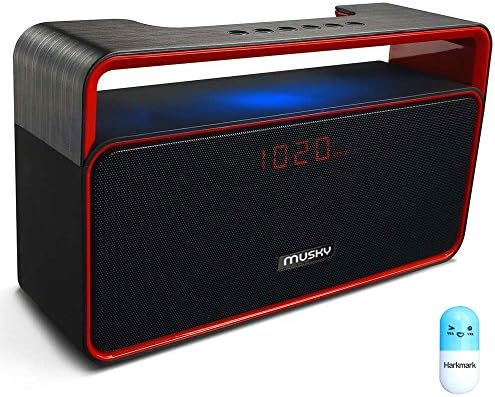 Portable Wireless Bluetooth Stereo Speaker with 10W Powerful Sound Enhanced Bass Surround Subwoofer FM Radio LED Display