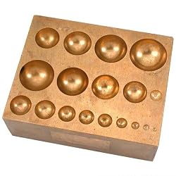 Jewelers Bronze Dapping Block Doming Tool 2 3/8" x 3"