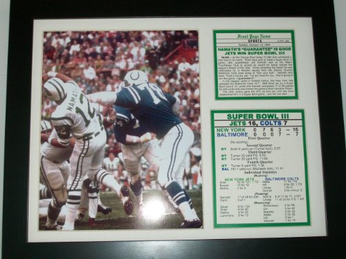 11x14 1969 Super Bowl III New York Jets vs Baltimore Colts The Guarantee! - NFL Photos