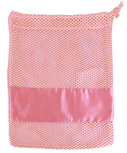 Mesh Toe Shoe Bag with Drawstring and Toggle (Ballet Pink)