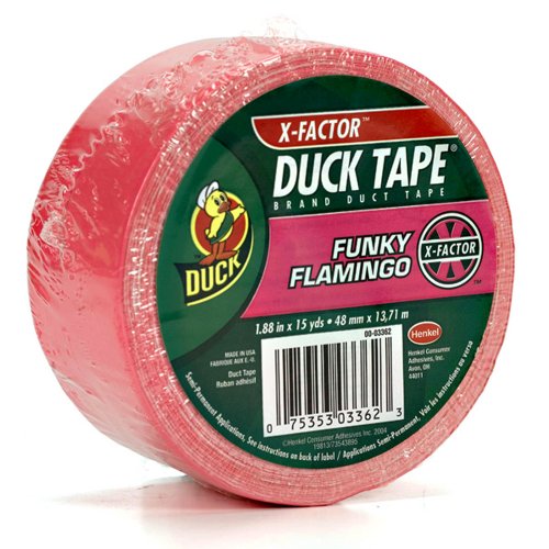 Henkel Duck 1.88-Inch-by-15-Yard Colored Duck Tape, Neon Pink #00-03362-03
