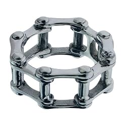 Inox Jewelry 316L Stainless Steel Motorcycle Chain Ring