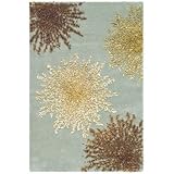 IMAGE OF Safavieh Soho Collection Explosions Handmade Light Blue New Zealand Wool Area Rug, 9-Feet 6-Inch by 13-Feet 6-Inch