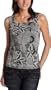 Arianne  Women's Dahlia Camisole,Black/Silver,Small