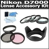 67mm Lens Accessory Kit Compatible With The Nikon D7000 Includes 67mm 3pc High Resolution Multi Coated Filter Kit + 67mm Lens Hood + 4 piece Close-up Filter Set Includes +1 +2 +4 +10 + 3pc Lens Cleaning Kit