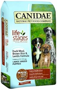 CANIDAE Life Stages Duck Meal, Brown Rice & Lentils Formula For Large Breed Puppies