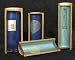 Cobalt and Celadon Single Bamboo Vessels by Peter Gallagher