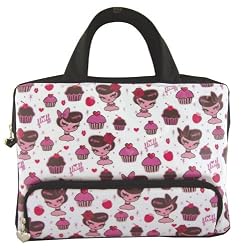 Ipad Carrying Bag - Retro Pinup Girl and Cherry Cupcake Design Ipad Case