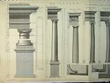 c1890 COLUMN ARCHITECTURE TUSCAN GRECIAN CORINTHIAN
