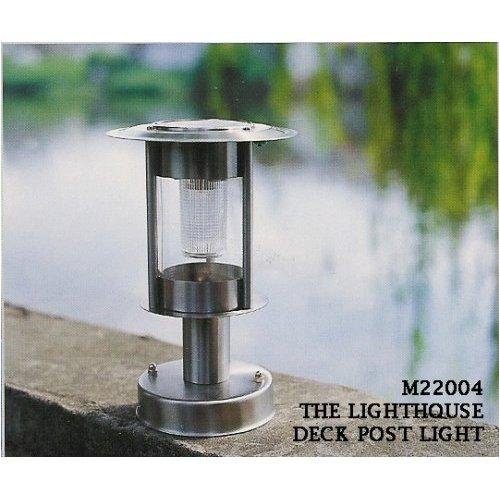 Unique Arts Lighthhouse Deck Post Light, Stainless Steel