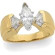 14K Yellow Gold Diamond Engagement Ring Semimount - 0.50 Ct. - CENTER STONE NOT INCLUDED