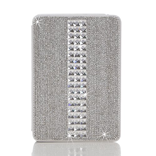 NOVA CASE Â® Glamour Series 3D Bling Crystal iPad Case Cover for iPad mini - Crystal Heart (Package includes: soft pouch, screen protector) (Way To The Sky)