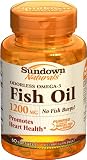 Sundown Fish Oil with Natural Omega-3, 1200mg, 60 Softgels (Pack of 3)
