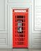 Door wall sticker London Telephone Box self-adhesive sticker, mural, decole, film 30x79