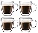 Bodum Bistro Double-wall Insulated 10-ounce Glass Mug - (Set of 4)