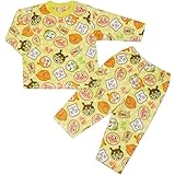 アンパンマン フリース 総柄プリント 長袖パジャマ Anpanman j-fa2849イエロー100cm