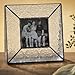 Clear Glass Picture Frame 3x3 Square Photo Display Desk or Tabletop Vintage Home Décor Family Wedding Anniversary Engagement Graduation Baby Gift J Devlin Pic 126 Series
