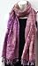 Pashmina Style Purple and Beige Scarf, Neck Wear, Wrap, Hand Woven Fabric, Sofa Throw, Cheap Gift