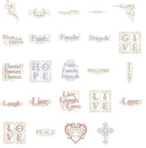 Brother PES Embroidery Machine Card LIVE LOVE 