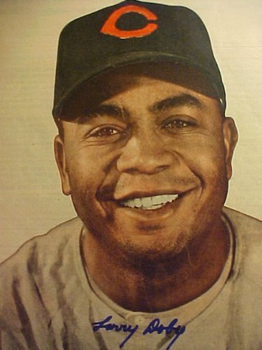 Larry Doby Cleveland Indians Autographed 11 x 14 Professionally Matted Color Photo