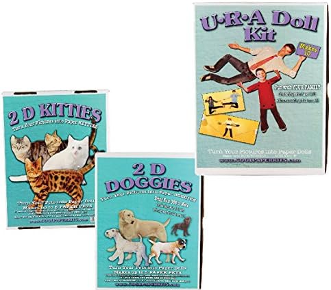 (Set) Family & Pets Paper Doll Kits Turn Photos Into Moveable Magnetic Dolls