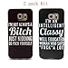 Galaxy S6 Case, Easytop Slim Fit Flexible Ultra Slim TPU Soft Rubber Cover Case Scratchproof Shock Absorbent Shatterproof Anti-Slip Protector Skin for Samsung Galaxy S6 2015 Release (Bitch)