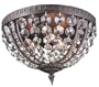 World Imports Lighting 2606-06 Bijoux 3-Light Crystals Flush Mount Fixture, Flemish
