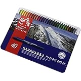 Caran d'Ache Classic Neocolor II Water-Soluble Pastels, 40 Colors
