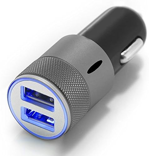 doxxxvo Car Charger, 2.1A Dual USB Port Car Charger Portable Travel Charger Rapid Car Charger Auto Adapter + 3.3ft Apple MFi Certified Lightning Cable for iPhone, iPad, iPod (Black)