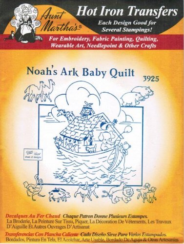 Noah's Ark Hot Iron Embroidery Transfer