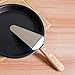 Harrahs Pie Server Cake Holder Transfer Triangular Spade Spatula for Cake Baking with Wooden Handle 5-Pack shovel, Stainless Steel