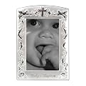 Baby's Baptism Photo Frame - Silver (4x6")