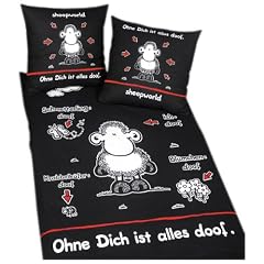 Herding 447320050 Bettw�sche Sheepworld / 80x80 + 135x200 cm, Linon