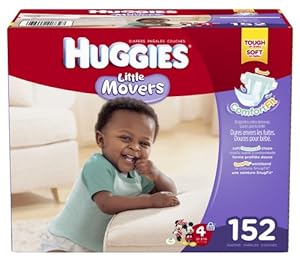 Huggies Little Movers Diapers, Size 4, 152 Count