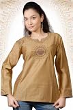 Caramel long sleeves Kurti/Tunic , shirt top