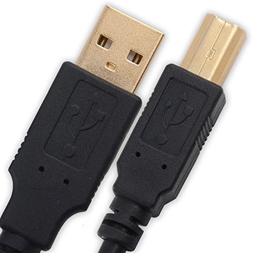 10Ft Long GOLD Plated Hi-Speed USB 2.0 Cable for Epson Stylus Pro 7600 Pigment Printer by IPAX® Golden in Retail Box