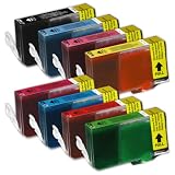 Canon Compatible BCI-6 Set of 8 Ink Cartridges: 1 Black + 1 C/M/Y/G/R/PC/PM for the i9900 & iP8500 by LD Products