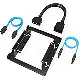 Sabrent 3.5-Inch to x2 SSD / 2.5-Inch Internal Hard Drive Mounting Kit [SATA and Power Cables included] (BK-HDCC)