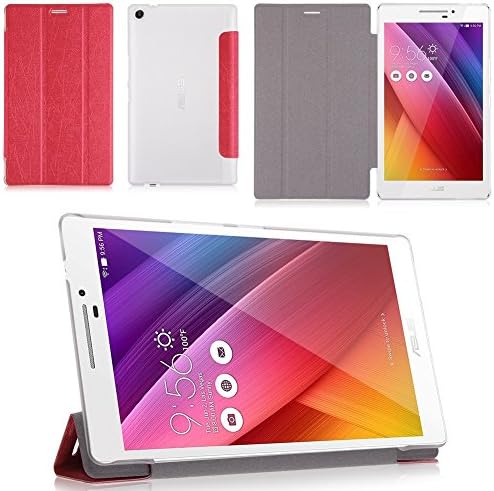 3 Folding Folio PU Leather Case Stand Protector Cover For Asus ZenPad 7.0 Z370CG Red