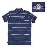 Milwaukee Brewers MLB Classic Pique Stripe Polo Shirt (Navy)