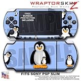 Penguins on Blue WraptorSkinz Skin and Screen Protector Kit fits Sony PSP S ....