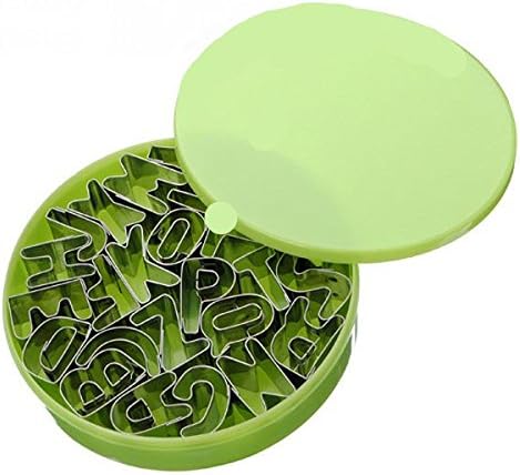 26 Stainless Steel A-Z Alphabet Letter Fondant Cake Bread Decorating Sugarcraft Icing Biscuit Mold Cookie Plunger Cutters Mould DIY Tools