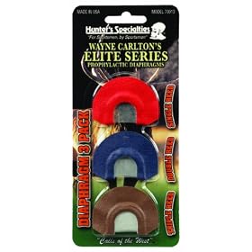Click here to buy Hunters Specialties Carlton's Elite Series Premium Flex Elk Diaphragm Call, 3 Pack.